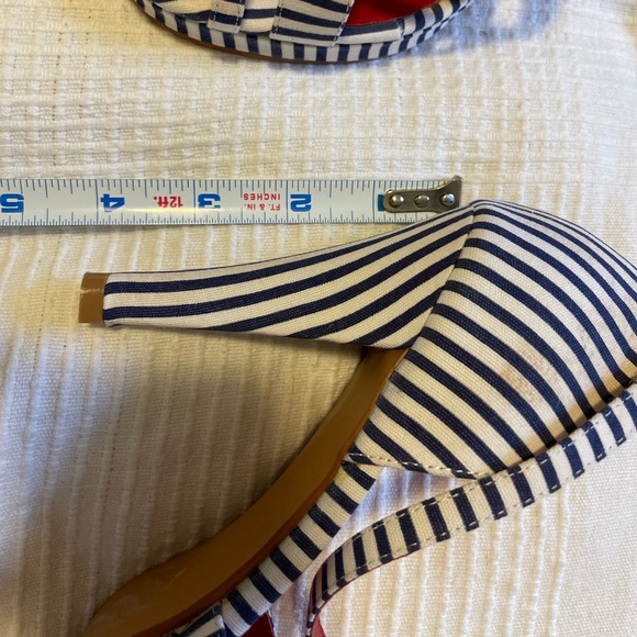 N.Y.L.A. Blue-Striped Heels - NWOT - Picture 5 of 9